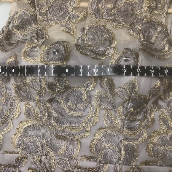 Anthropologie BHLDN Eleanor Silver and Gold Dress - Picture 10 of 10